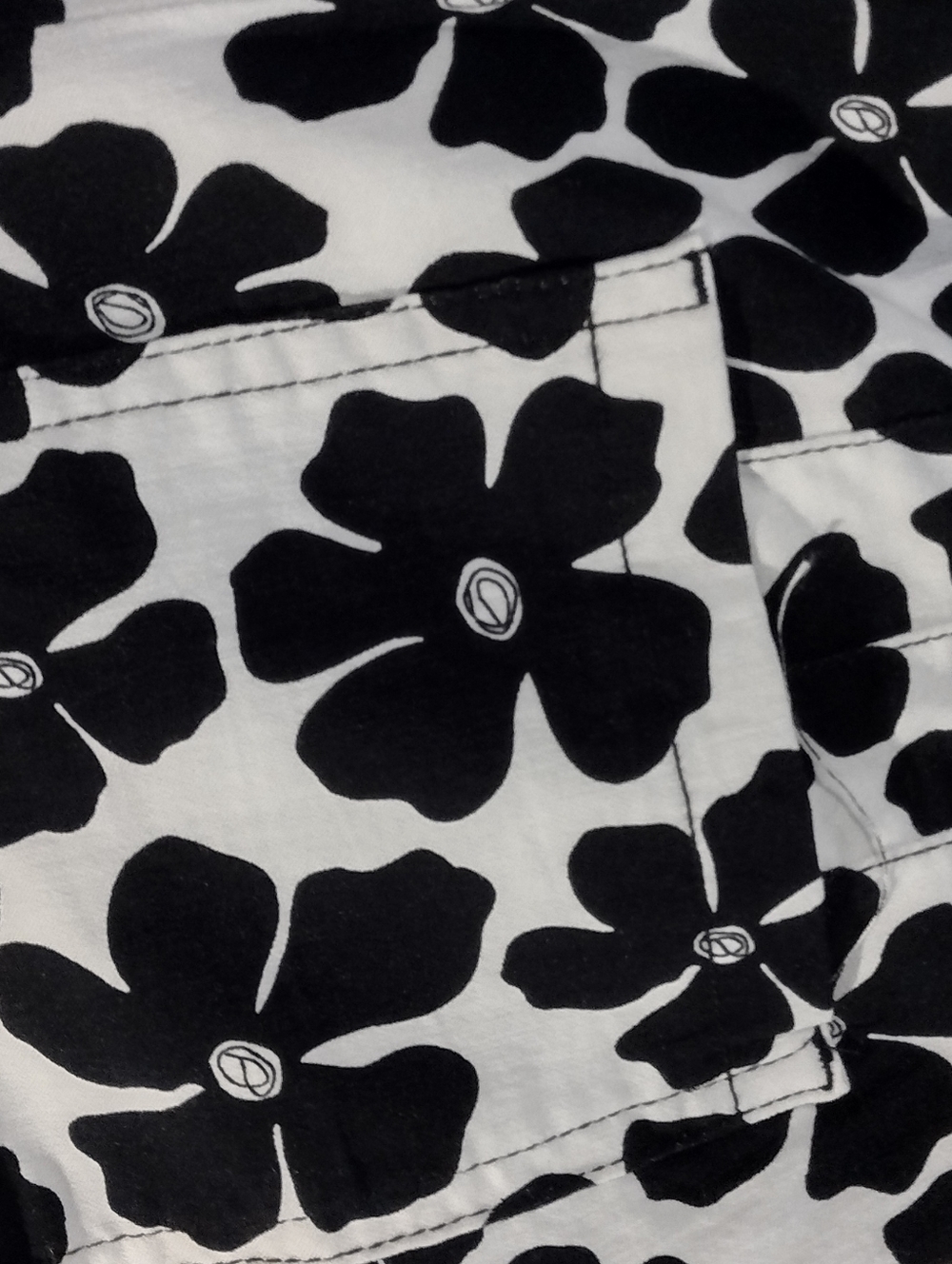 Jules & Leopold Black/White Floral Wide Leg Crop Pants, M - Picture 4 of 8